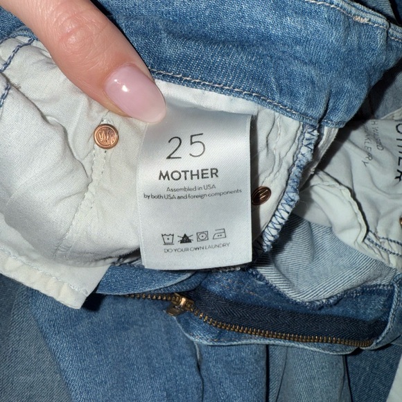 MOTHER High Rise Denim with Leopard Accent - Picture 8 of 9